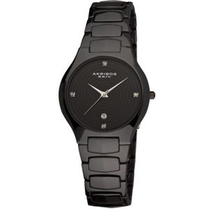 LUMIN WOMEN'S CERAMIC CASE CRYSTAL MARKERS WATCH