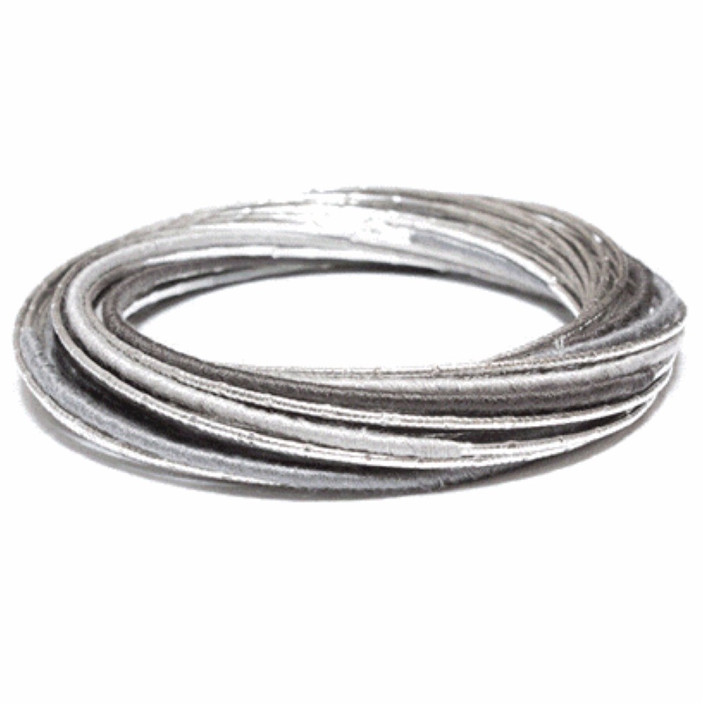 3-$15 Multi Interlocked Silver Plated Chunky Wire Bangle - Picture 5 of 6