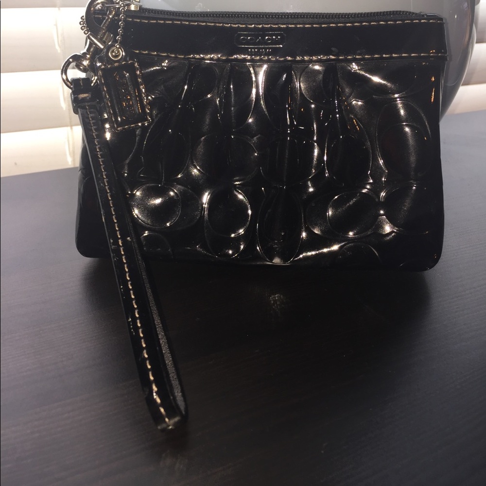 Black Coach Wristlet