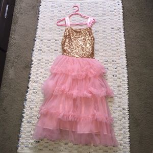 Adorable Kids gold and pink dress