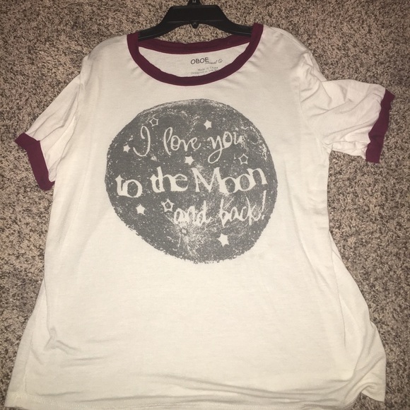 Ringer Tee with wording. - Picture 1 of 1