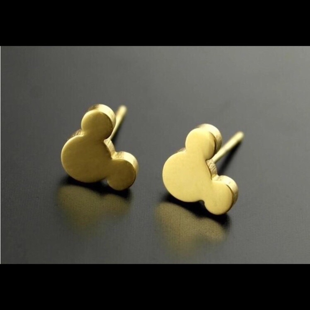 ☀️ Gold Mickey Stud Earrings