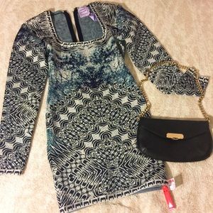 Herve Leger Melissa Photographic Jacquard dress