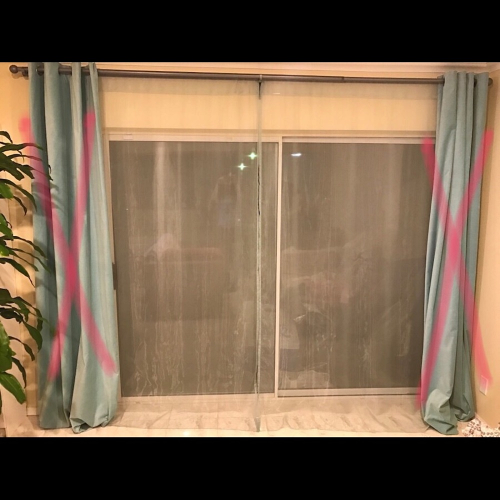💚Teal sheer curtains(2panels)💚