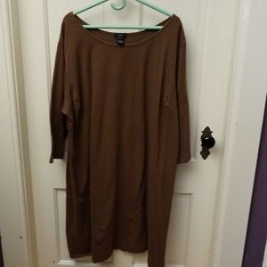 Chocolate brown t-shirt dress