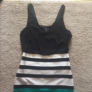 Express striped mini dress size medium