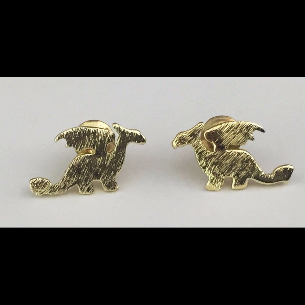 ☀️ Gold GoT Inspired Dragon Stud Earrings