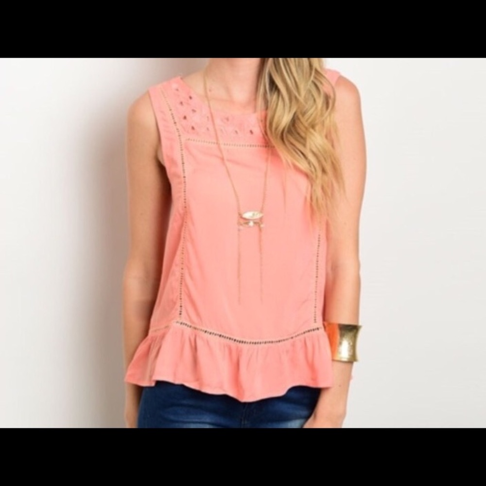 Peach Sleeveless Top