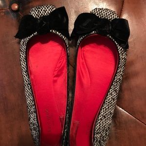 Kate spade black/white flats