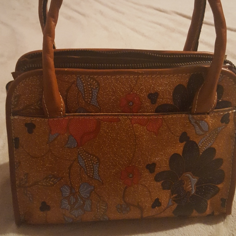 Patricia Nash Print Paris Bag Exotic Island Gold