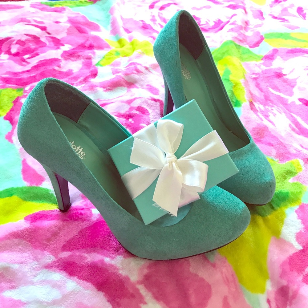 Charlotte Russe Tiffany Blue High Heel Pumps