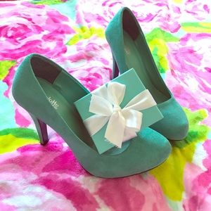 Charlotte Russe Tiffany Blue High Heel Pumps