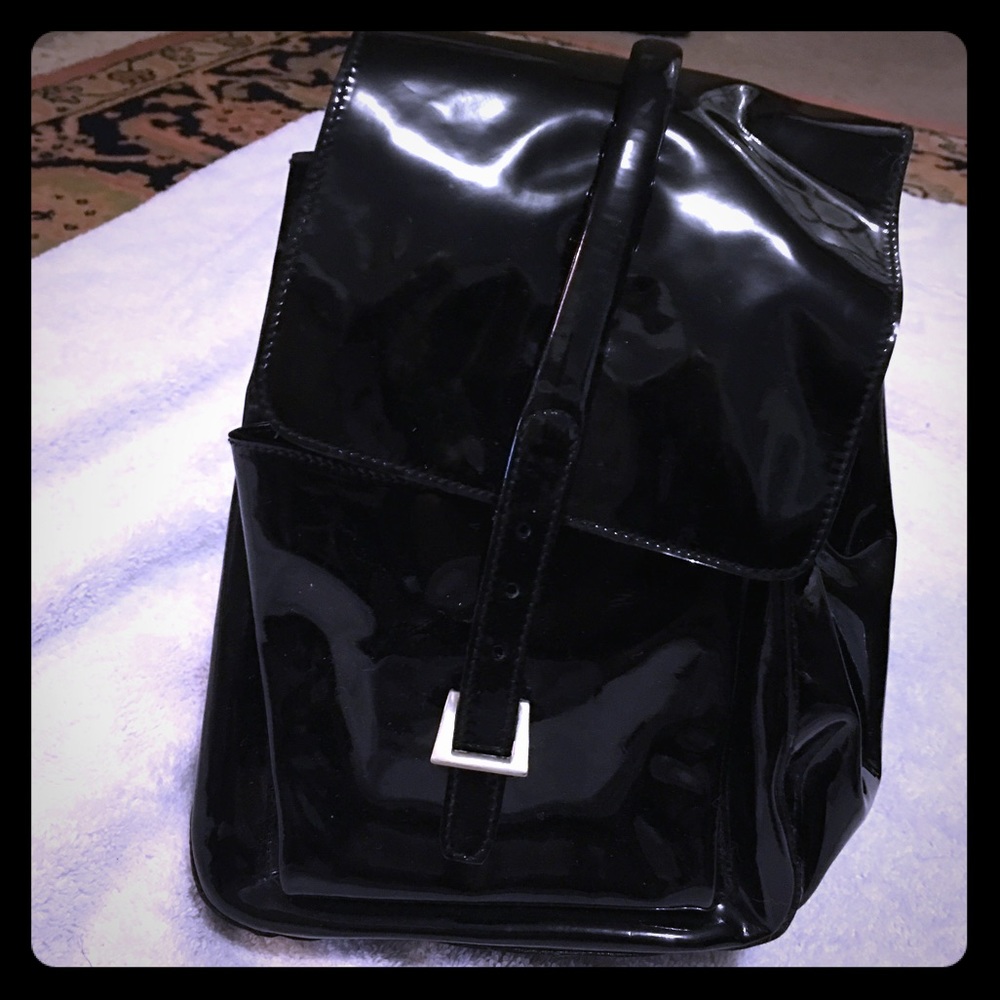 PRADA patent leather mini backpack