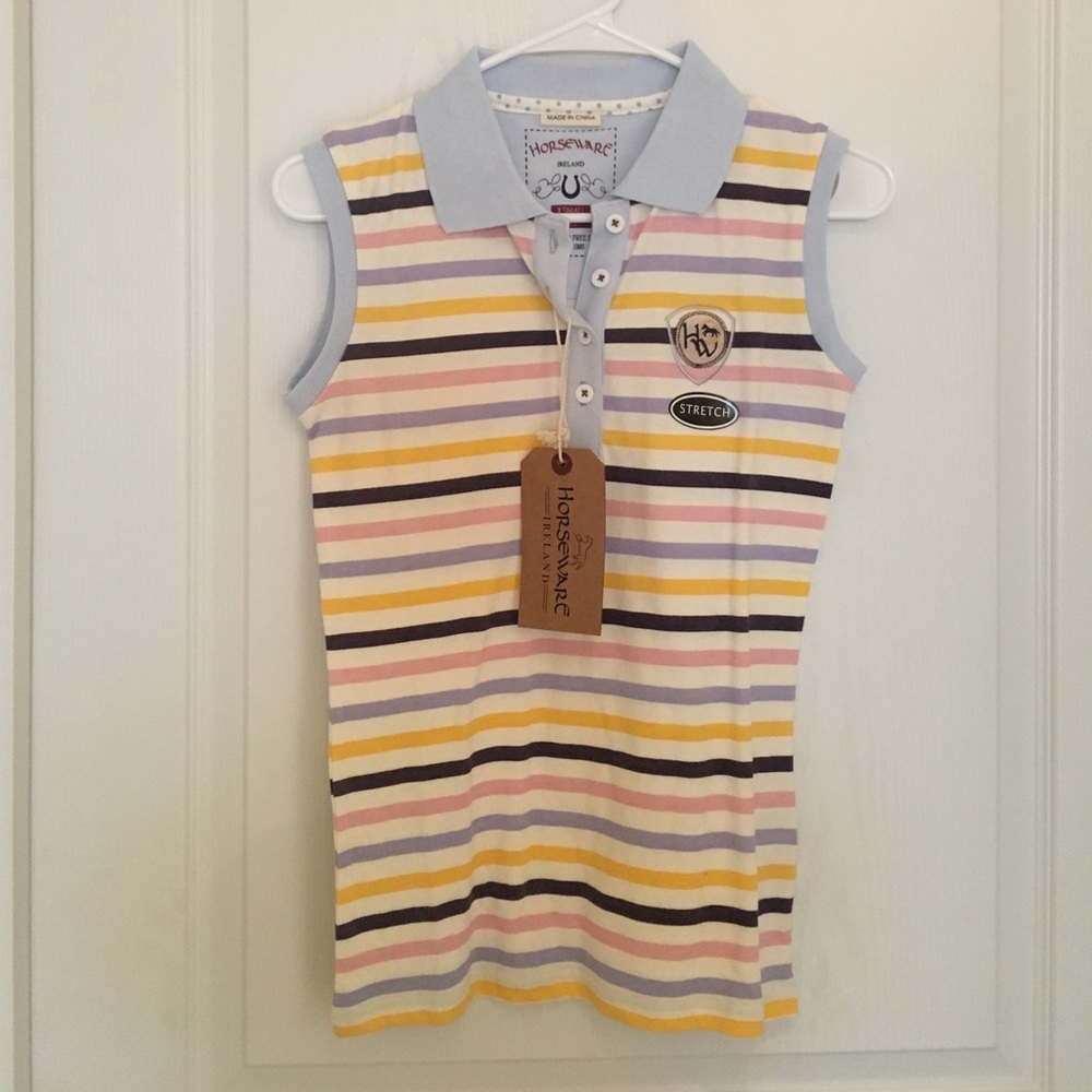 Horseware Ireland Sleeveless Striped Shirt