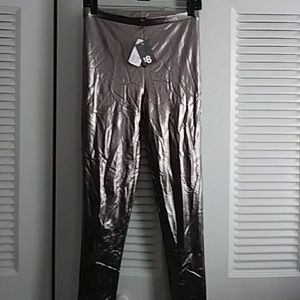 Silver metallic leggings
