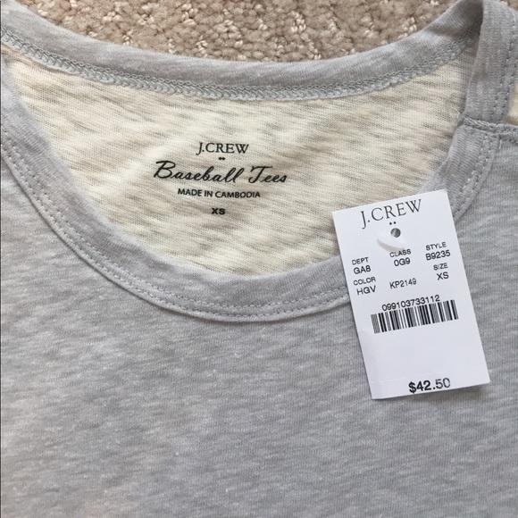 J.Crew Baseball Tee - Picture 2 of 3