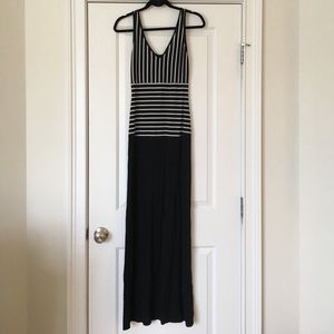 Black and white maxi dress