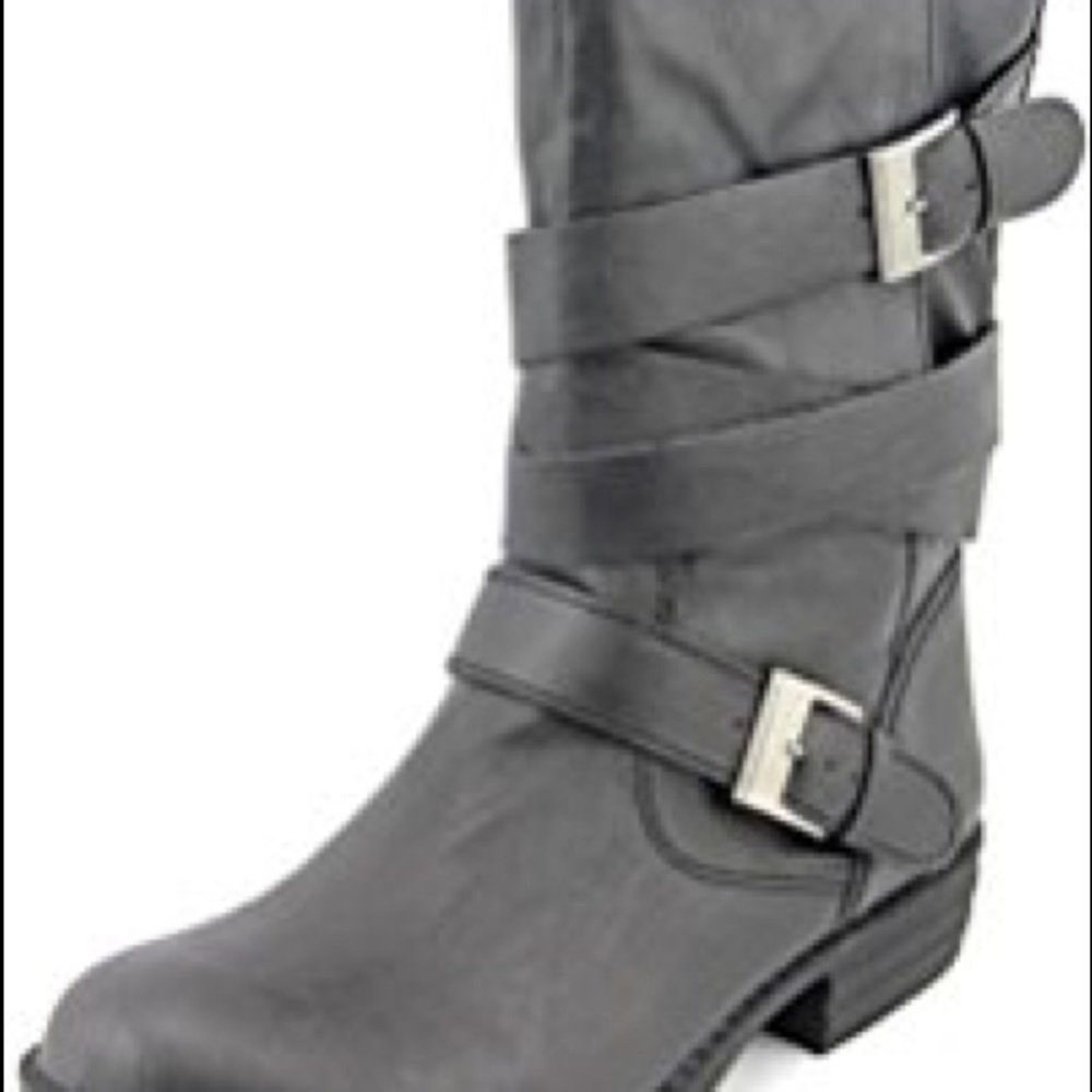 Black motorcycle style boots