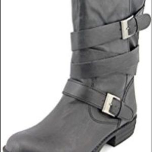 Black motorcycle style boots