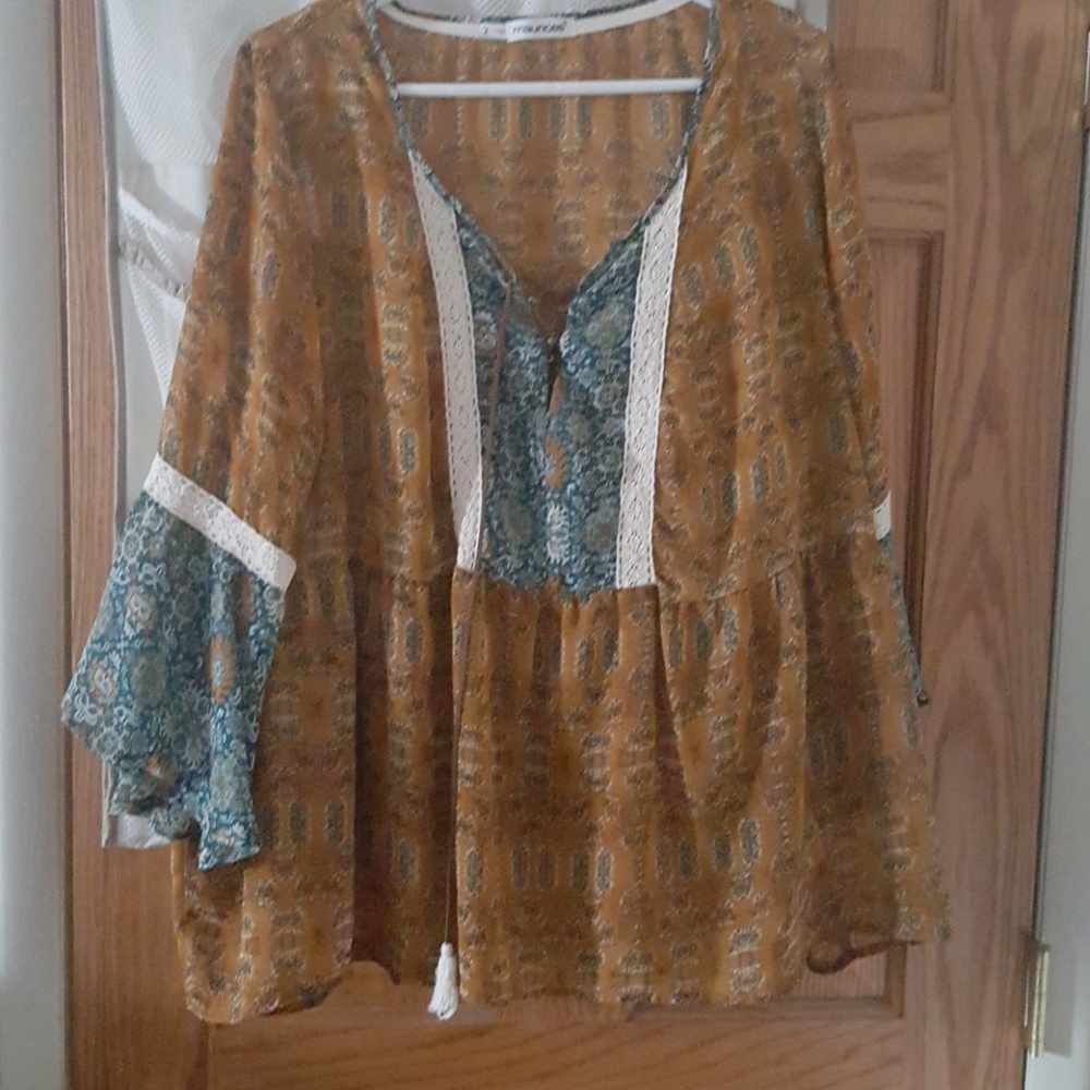 Maurices sheer bohemian shirt