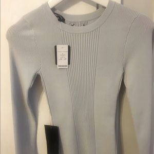 Bebe size XS, long sleeve gray sweater dress