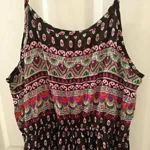 Abstract Print Maxi Dress