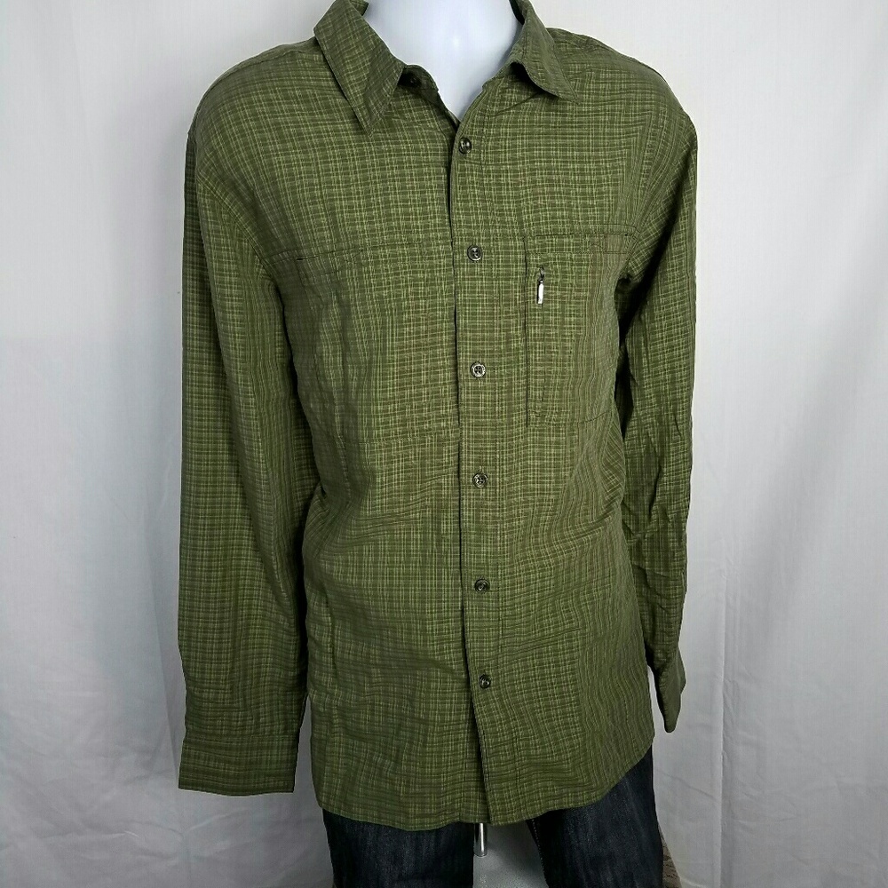 North Face Double Pocket Long Sleeve Button Up XL