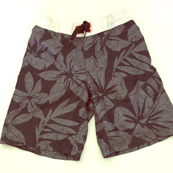 Old Navy Boys Hawaiian Inspired Swim Trunks - Picture 1 of 7