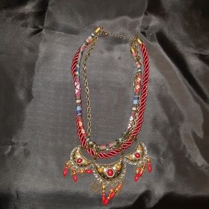 Beautiful Red Aztec Inspired Necklace
