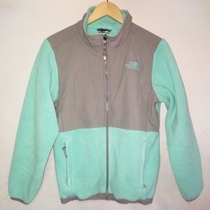 Blue/Mint North Face Denali Jacket (Kids/Womens)