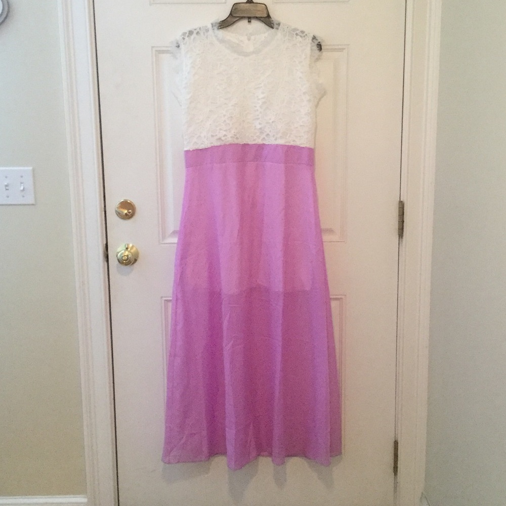 Cute white and purple dress!