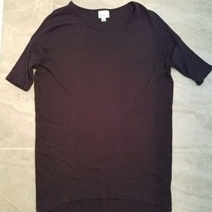 LuLaRoe Irma Tee Black Ribbed