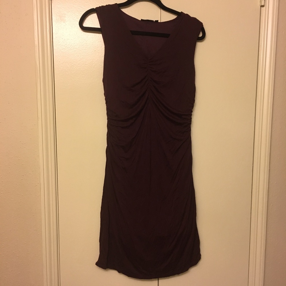 Wine Red Slinky Cocktail Dress