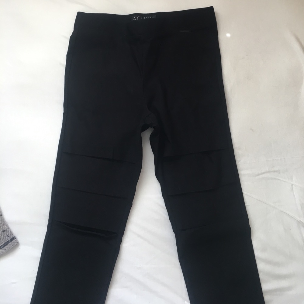 Black stretch pants