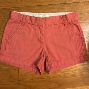 J. Crew 3" Chino Shorts - burnt salmon color