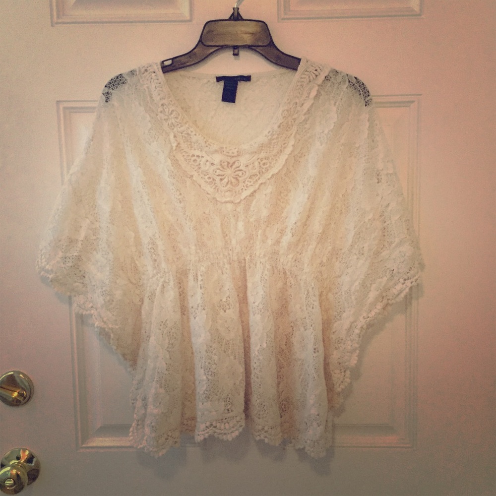 White lace top