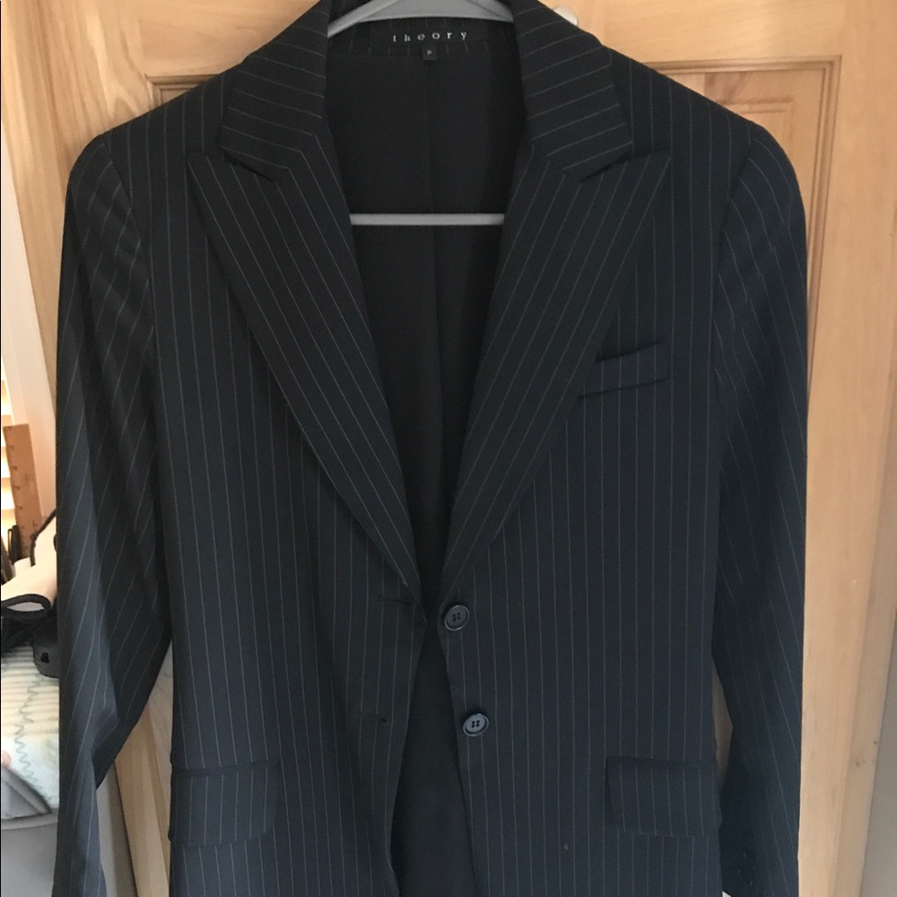 Theory Blazer P black with White stripes