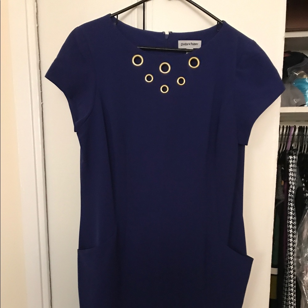 Cobalt Blue Career Shift Dress