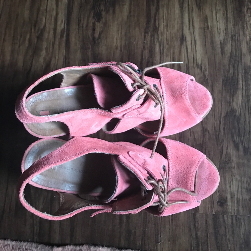 Schuler and Sons Pink 3" Suede Sandals