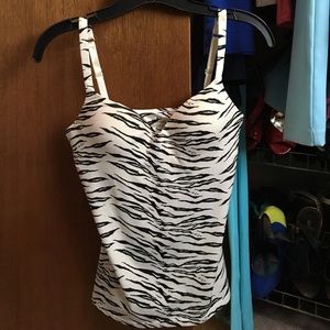 Tank with built in padded bra, adjustable straps