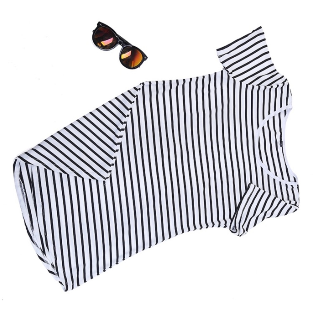 LAST ONE!! Black & white striped mini dress - Picture 3 of 4