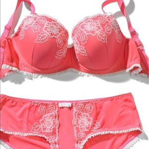 Matching pink bra and pantie