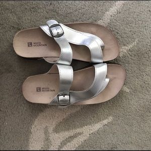 Silver sandals
