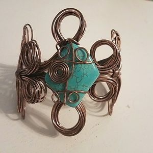 Turquoise arm bangle