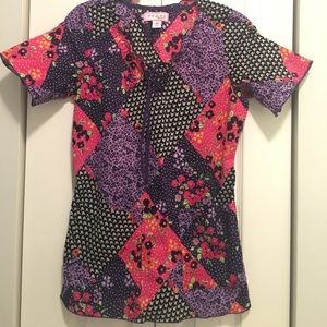 XS Koi scrub top
