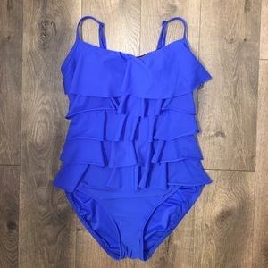 Women's Tiered One-Piece Ruffle Swimwear