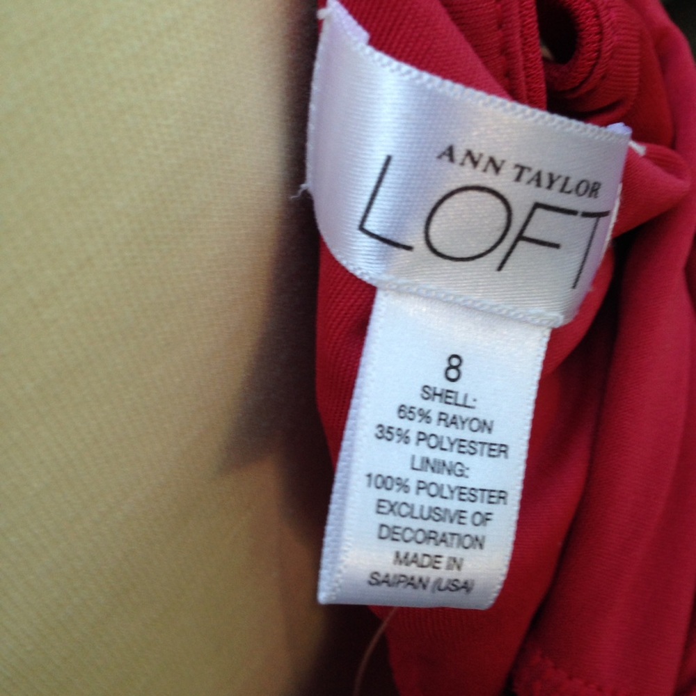 NWT Ann Taylor LOFT salmon dress w/keyhole - Picture 7 of 7