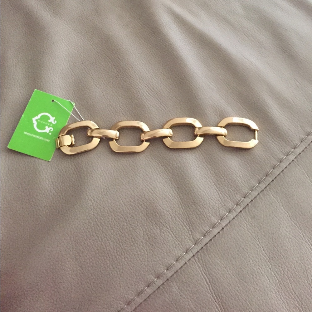 Gold Chain Link  Bracelet by C Wonder