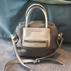 Nude colored shoulder bag