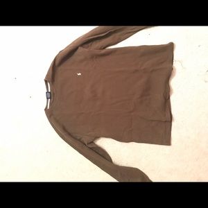 Long sleeve cotton polo shirt